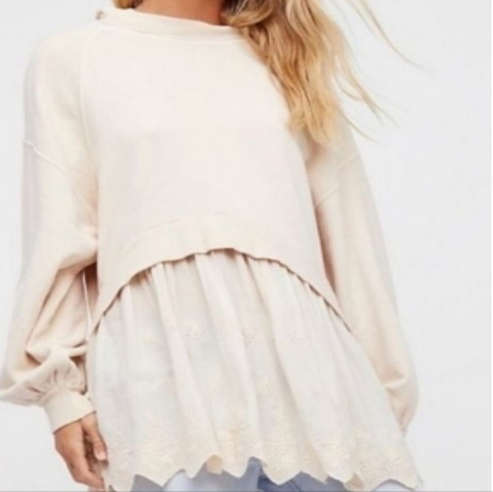 RARE free people hooded sweater
